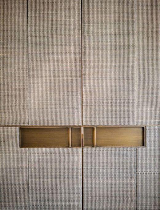 Brushed brass hardware detail